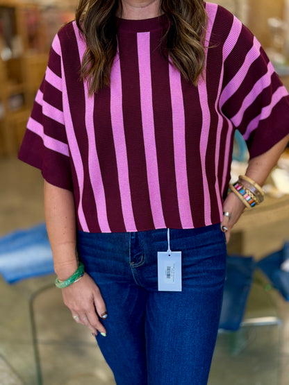 The Dolly Sweater In Magenta