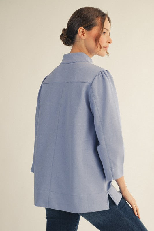 The Hillary Tunic Top Sky Blue