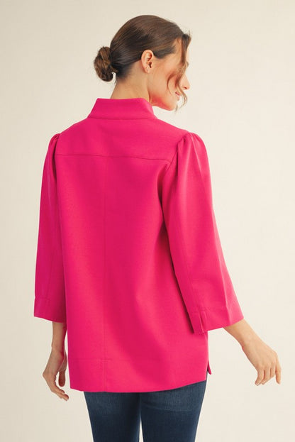 The Hillary Tunic Top Hot Pink
