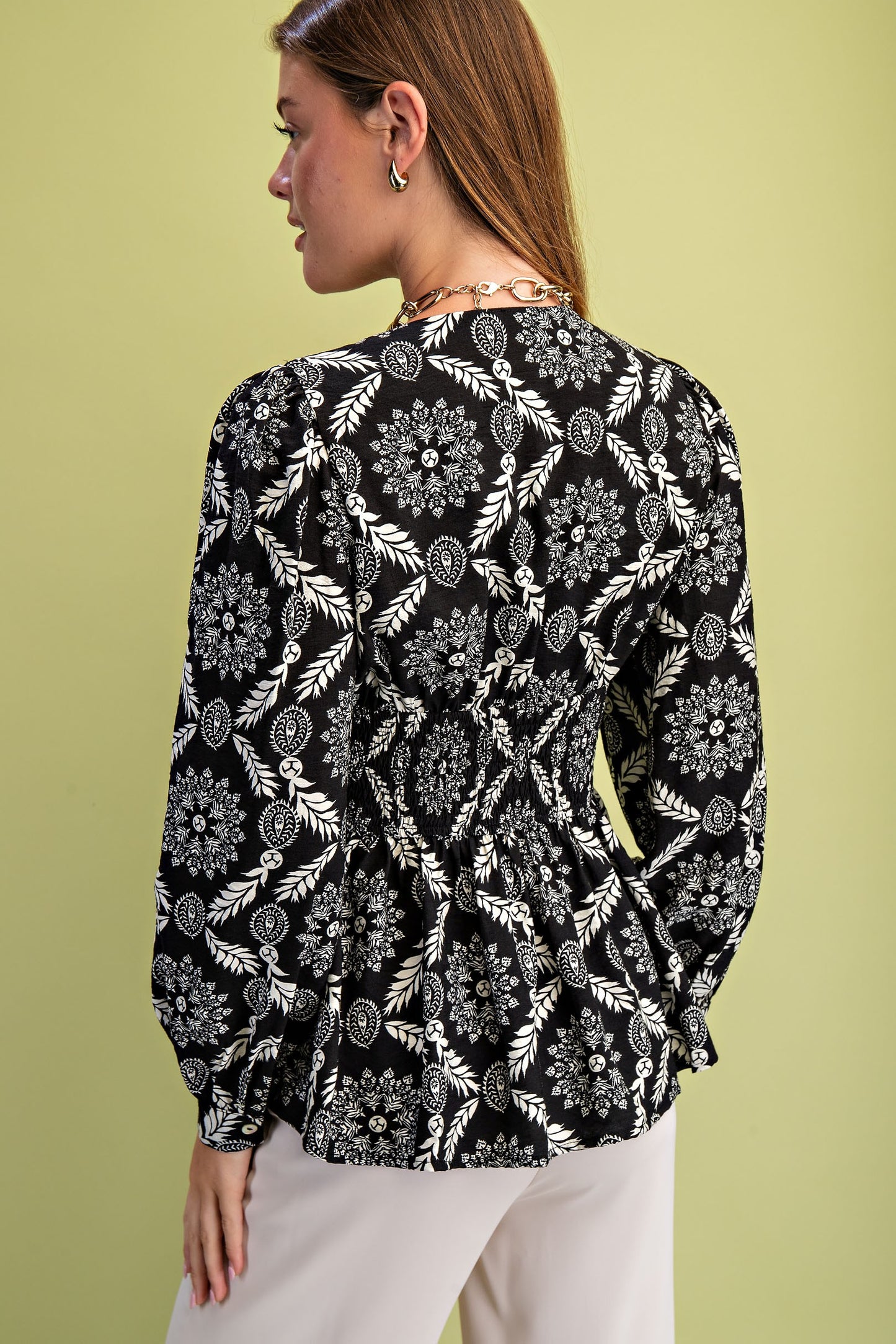 The Cameron Zipper Blouse in Black