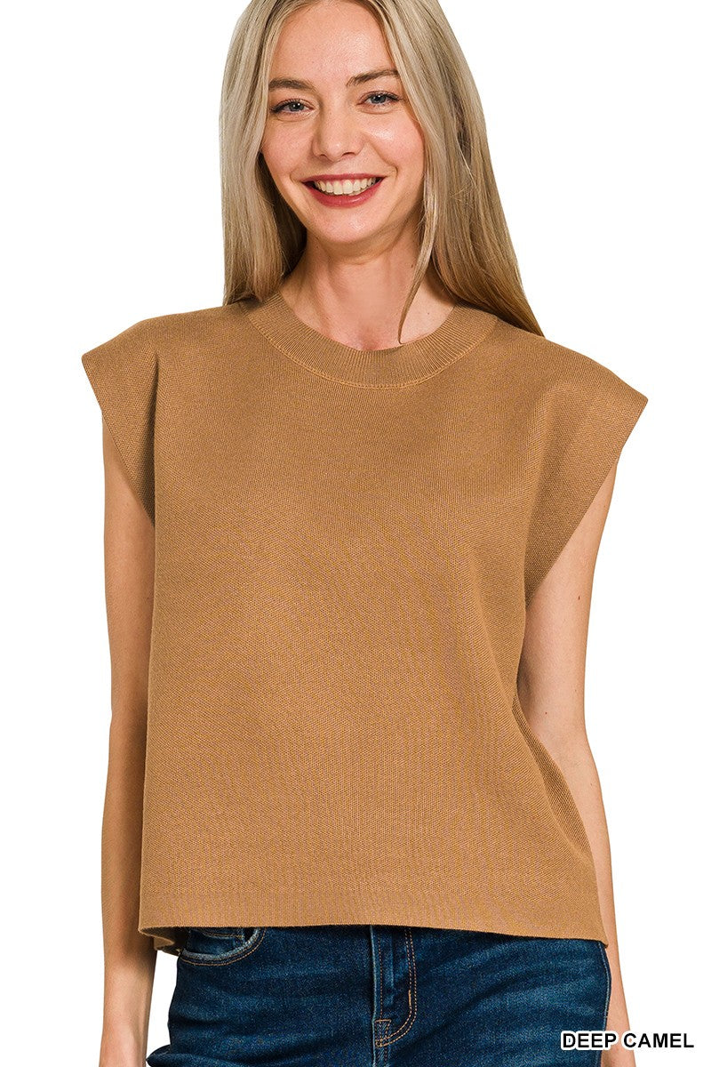 The Sylvie Vest  Camel