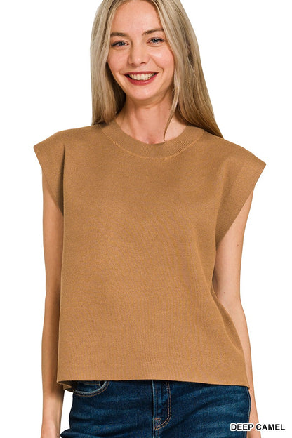 The Sylvie Vest  Camel