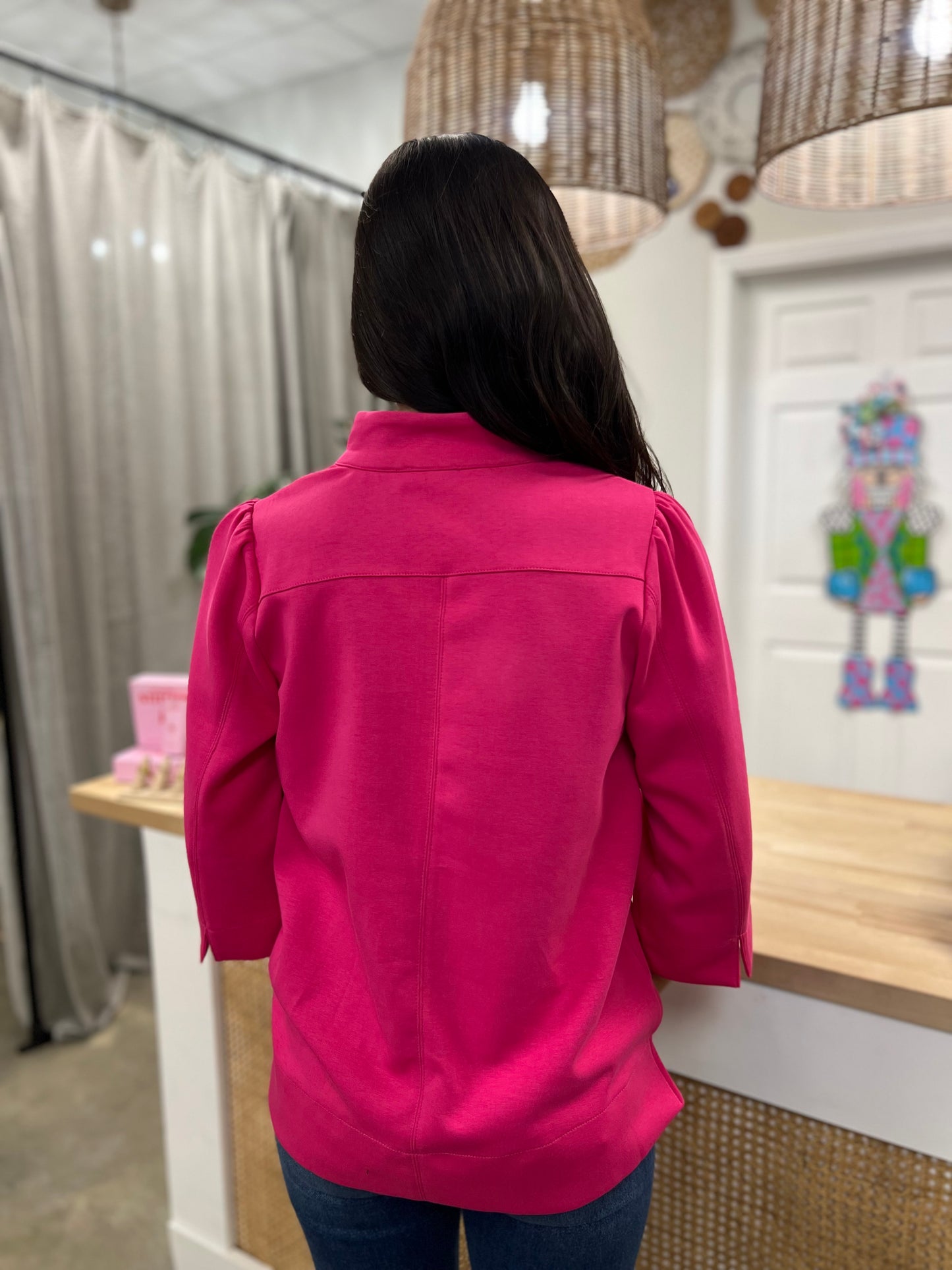 The Hillary Tunic Top Hot Pink