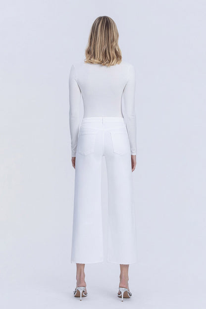Vervet High Rise Wide Leg White Jean