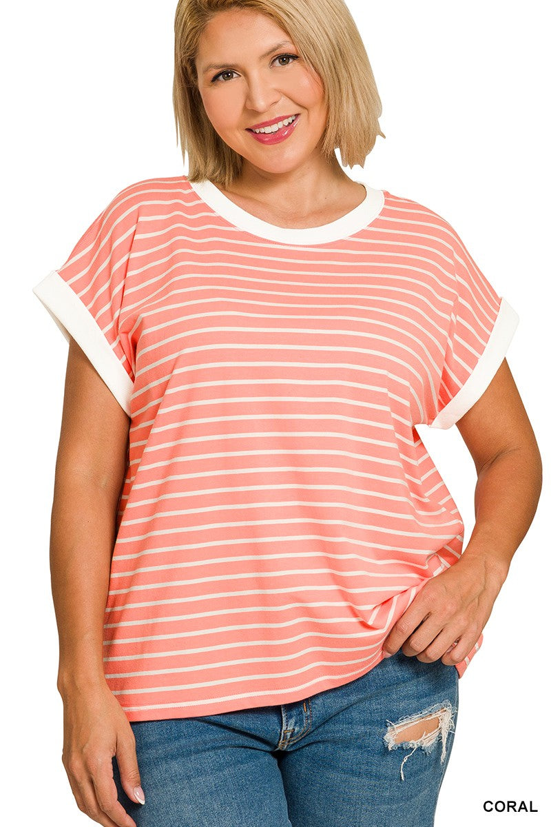 The Solan Tank Coral Curvy