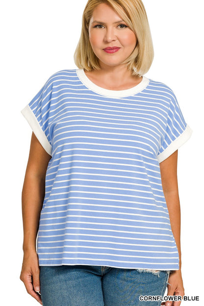 The Solan Tank Sunflower Blue Curvy