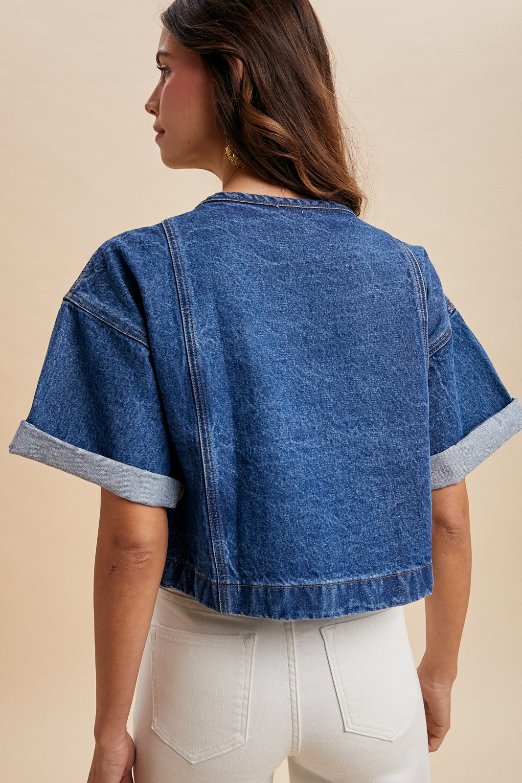 Double Breasted Jean Blouse