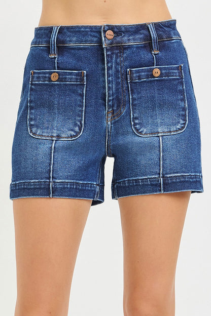 Risen Denim Patch Pocket Shorts