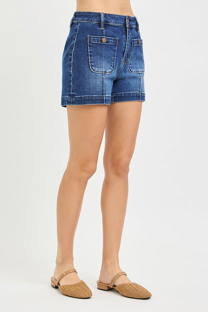 Risen Denim Patch Pocket Shorts