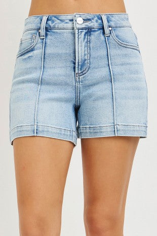 Tummy Control High Rise Pintuck Shorts