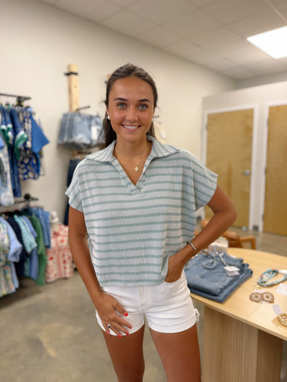 The Piper Cropped Top Jade