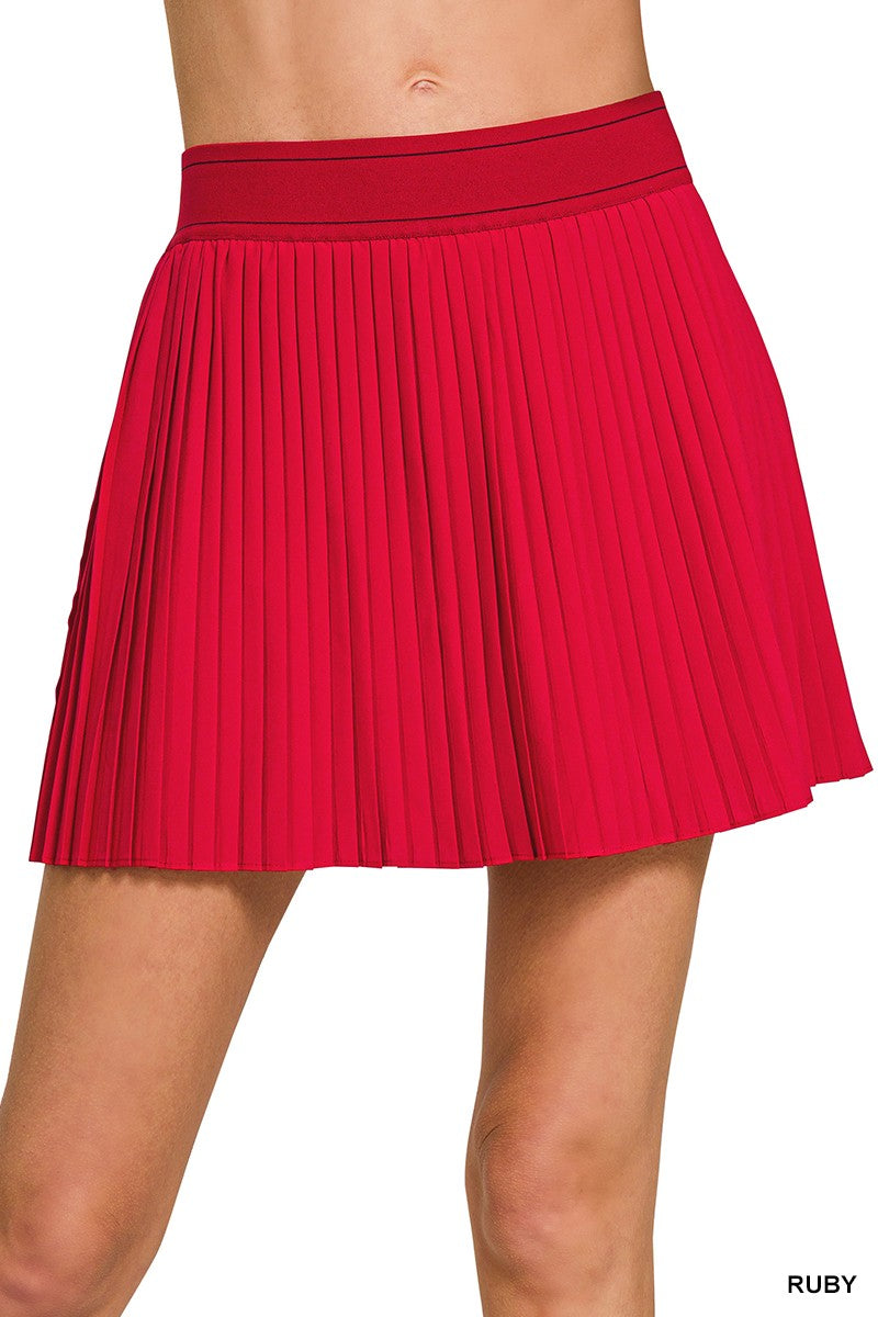 The Pickle Ball Skirt in Red