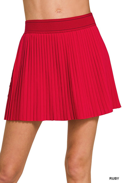 The Pickle Ball Skirt in Red