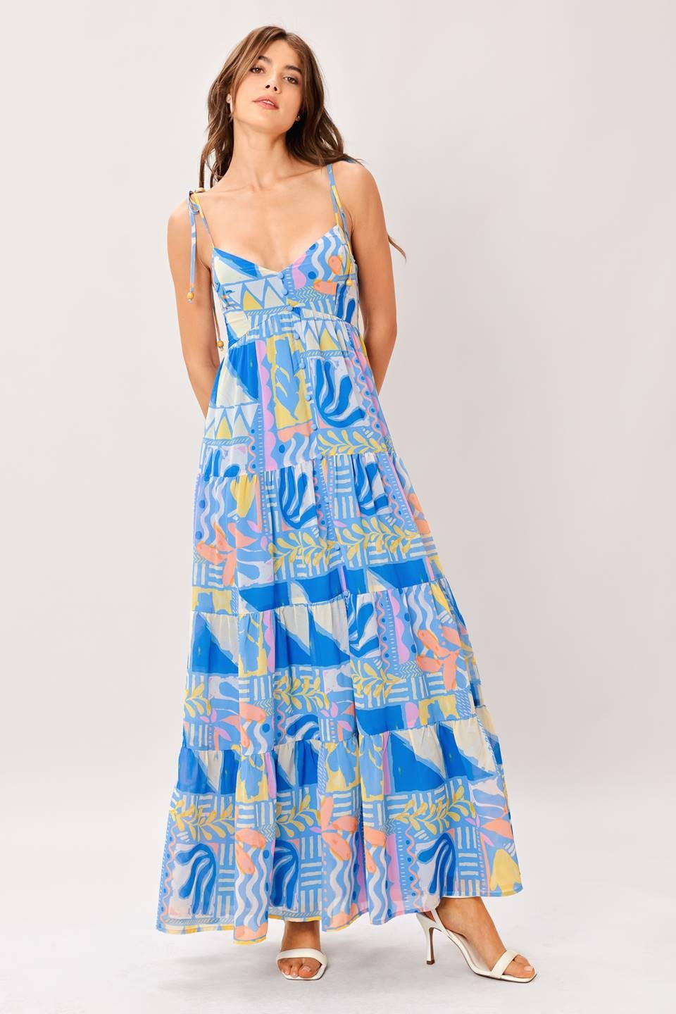 The Mykonos Print Maxi Dress