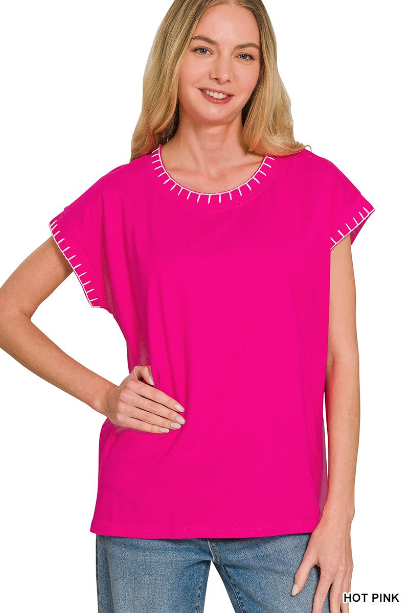 Your Summer Staple Top-Hot Pink