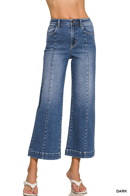 The Stella Wide Leg Cropped Jean