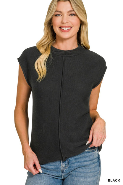 The Bailey Sleeveless Sweater-Black