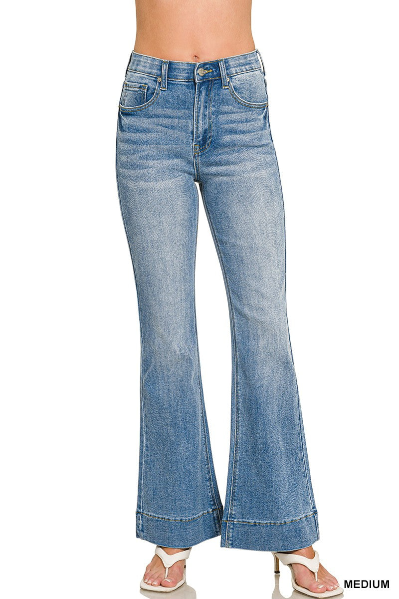 Tummy Control Flare Denim Pants LW
