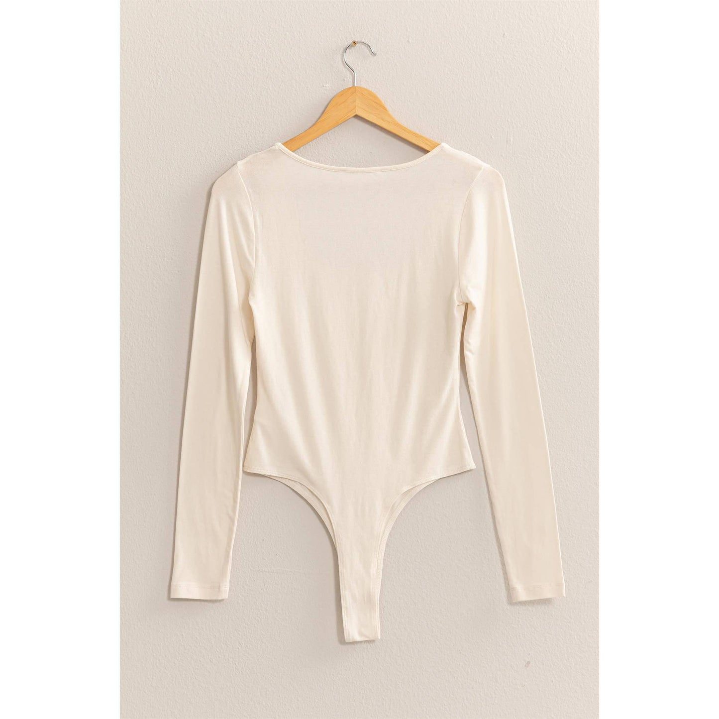 SQUARE NECK LONG SLEEVE BODYSUIT