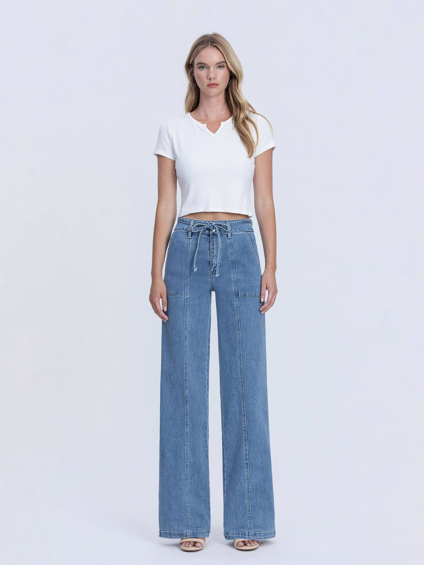 SUPER HIGH RISE WIDE LEG JEANS