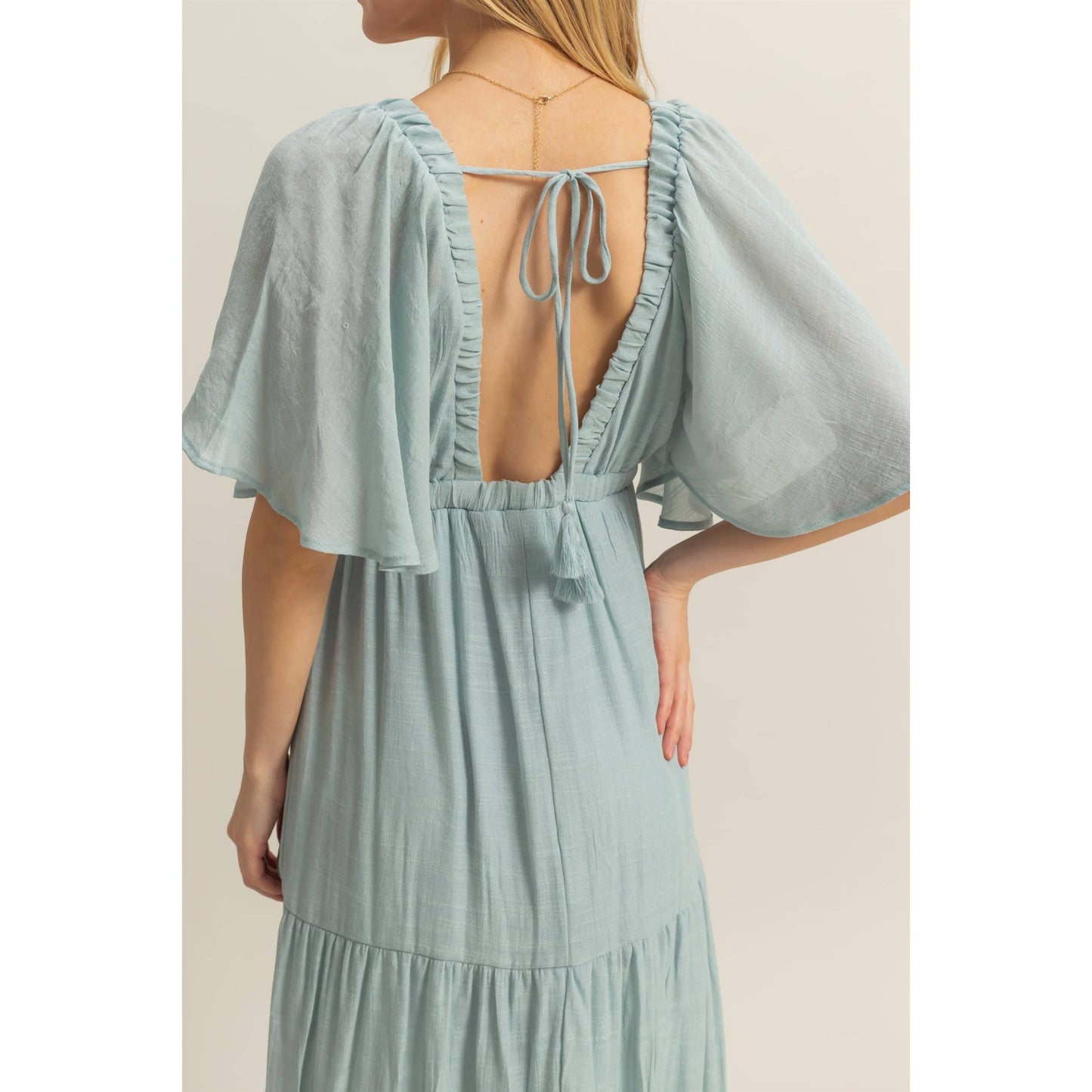The Coastal Gypsy Dress in Blue Haze