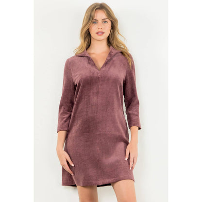 The Purple and Corduroy Midi Dress