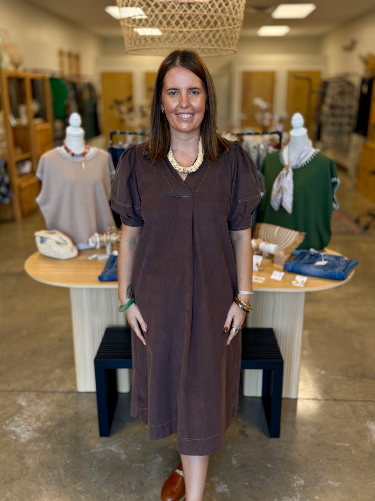 The Wyoming Corduroy Midi Dress