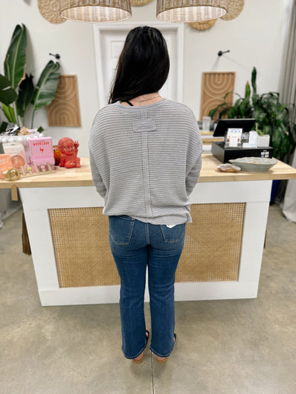 Bayeas Cropped Dark Wash