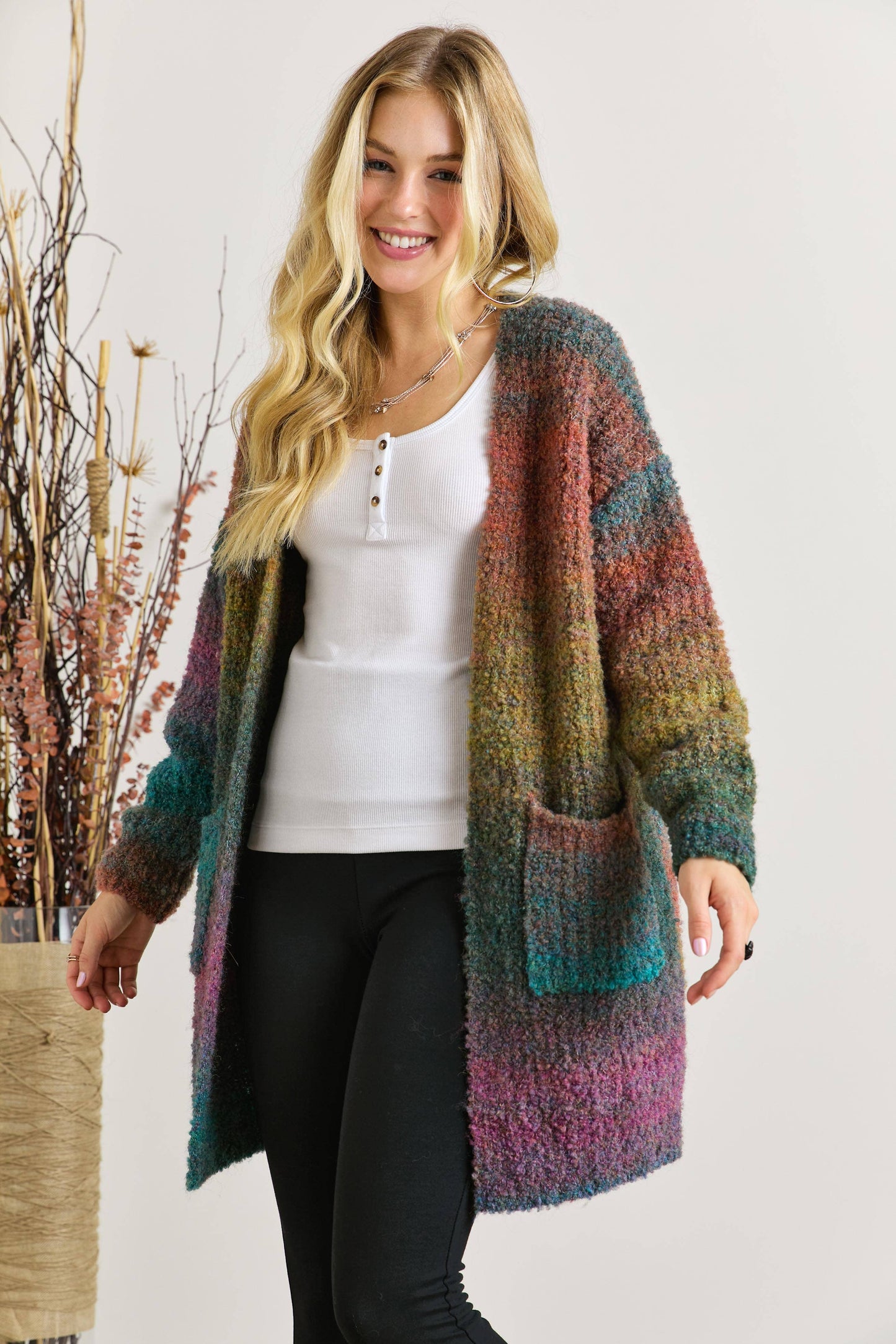 WINTER OMBRÉ CARDIGAN