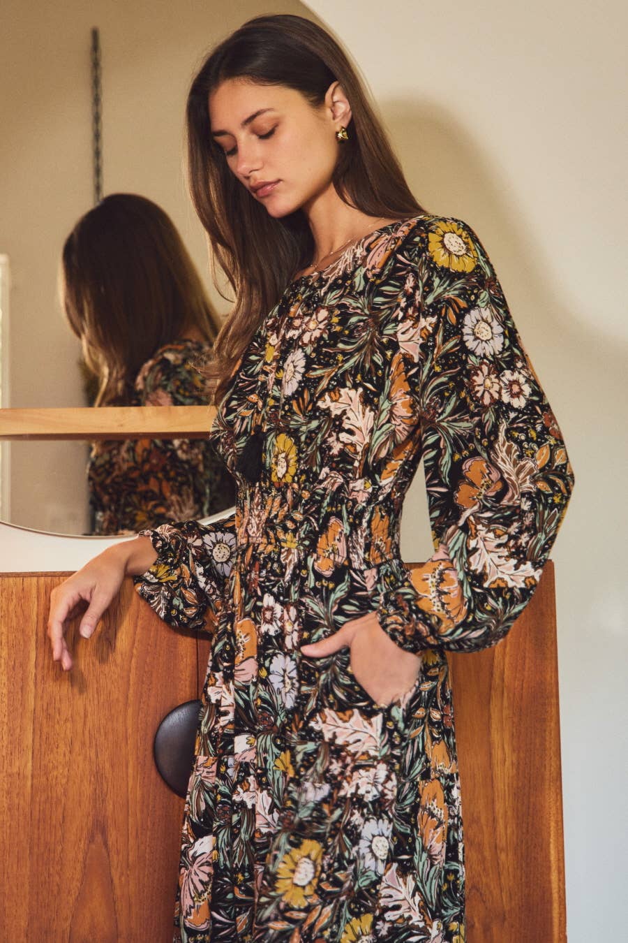 The Bethany Print Floral Midi Dress Curvy