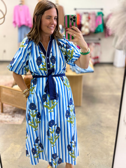 The Block Print Midi Dress