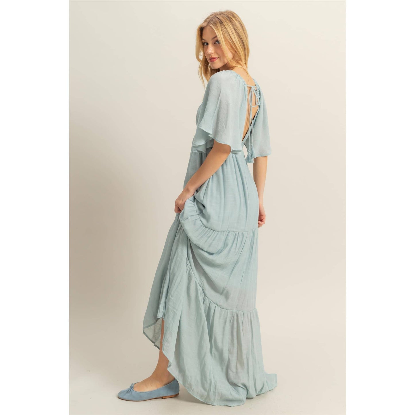 The Coastal Gypsy Dress in Blue Haze