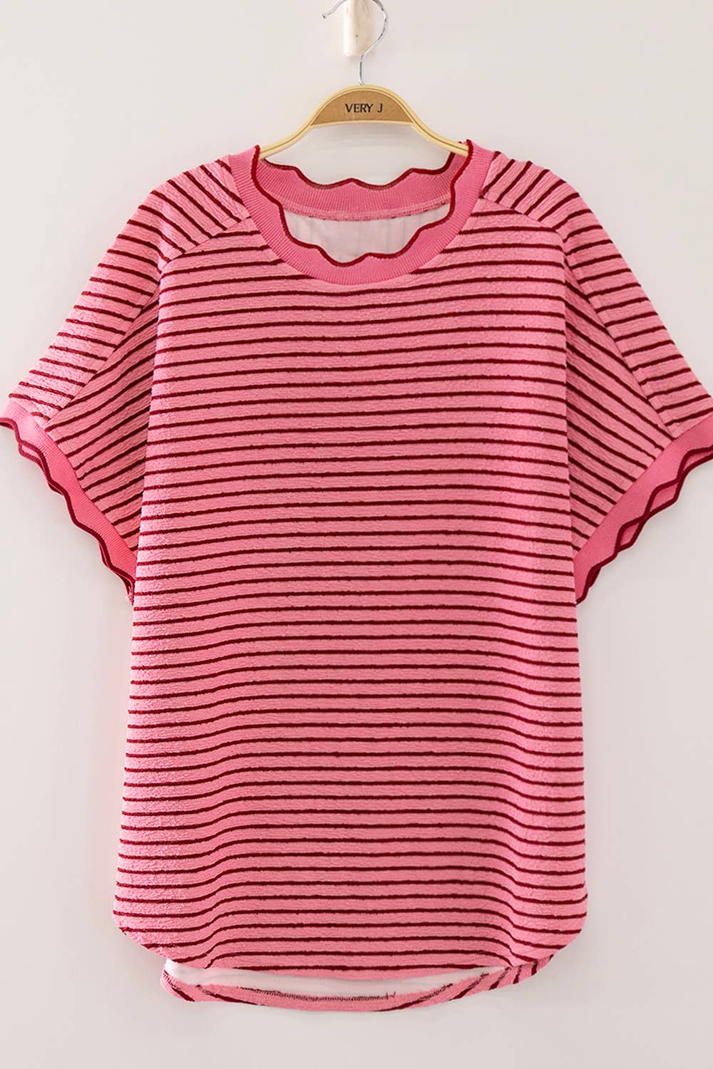 Soft Around The Edge Top-Pink