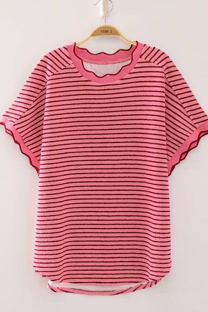 Soft Around The Edge Top-Pink