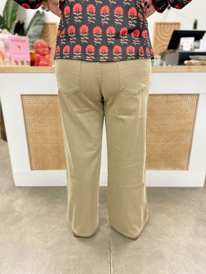 KanCan Stud Mid Rise Wide Leg