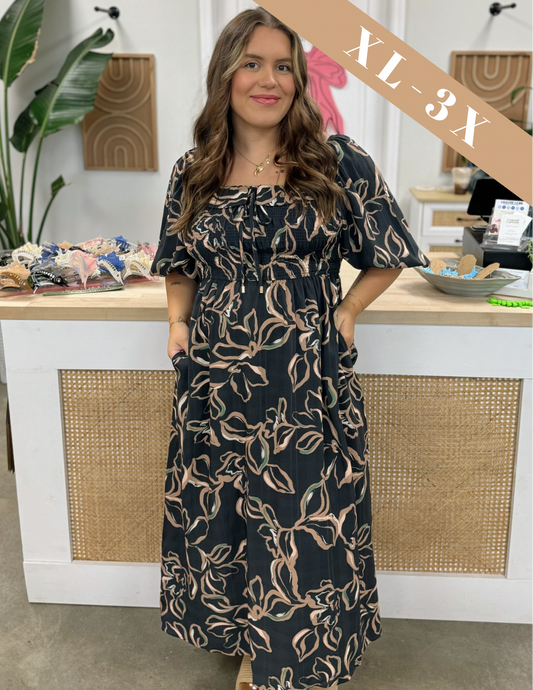 The Lilly Smocked Midi Dress Curvy