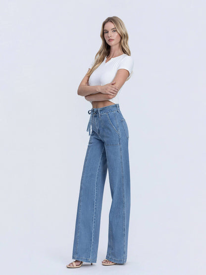 SUPER HIGH RISE WIDE LEG JEANS