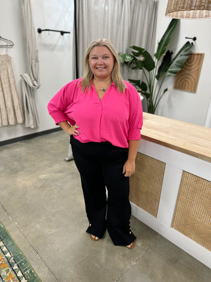 PLUS SIZE Magic Gala Button-Hem Pants