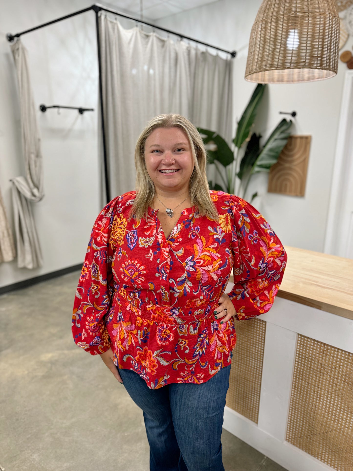 The Poppy Peplum Blouse Curvy