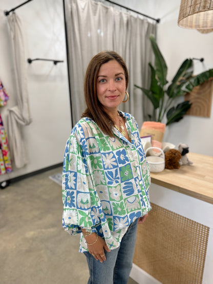The Coastal Retro Tile Shirt