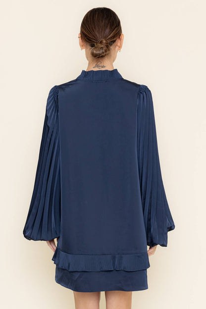Classy and Chic Pleated Mini Dress