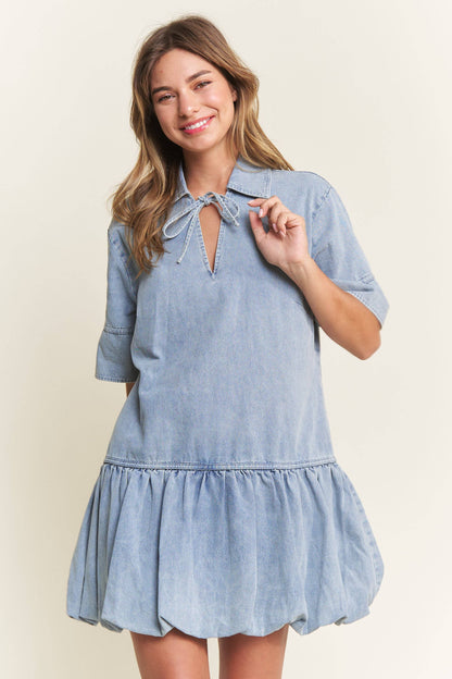 Kick The Dust Up Denim Dress