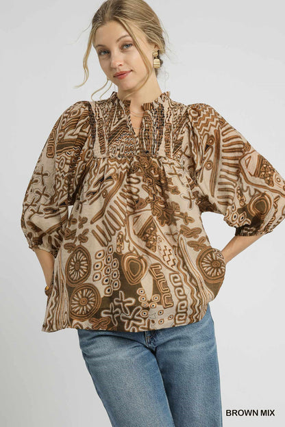 The Tessa Smocked Blouse