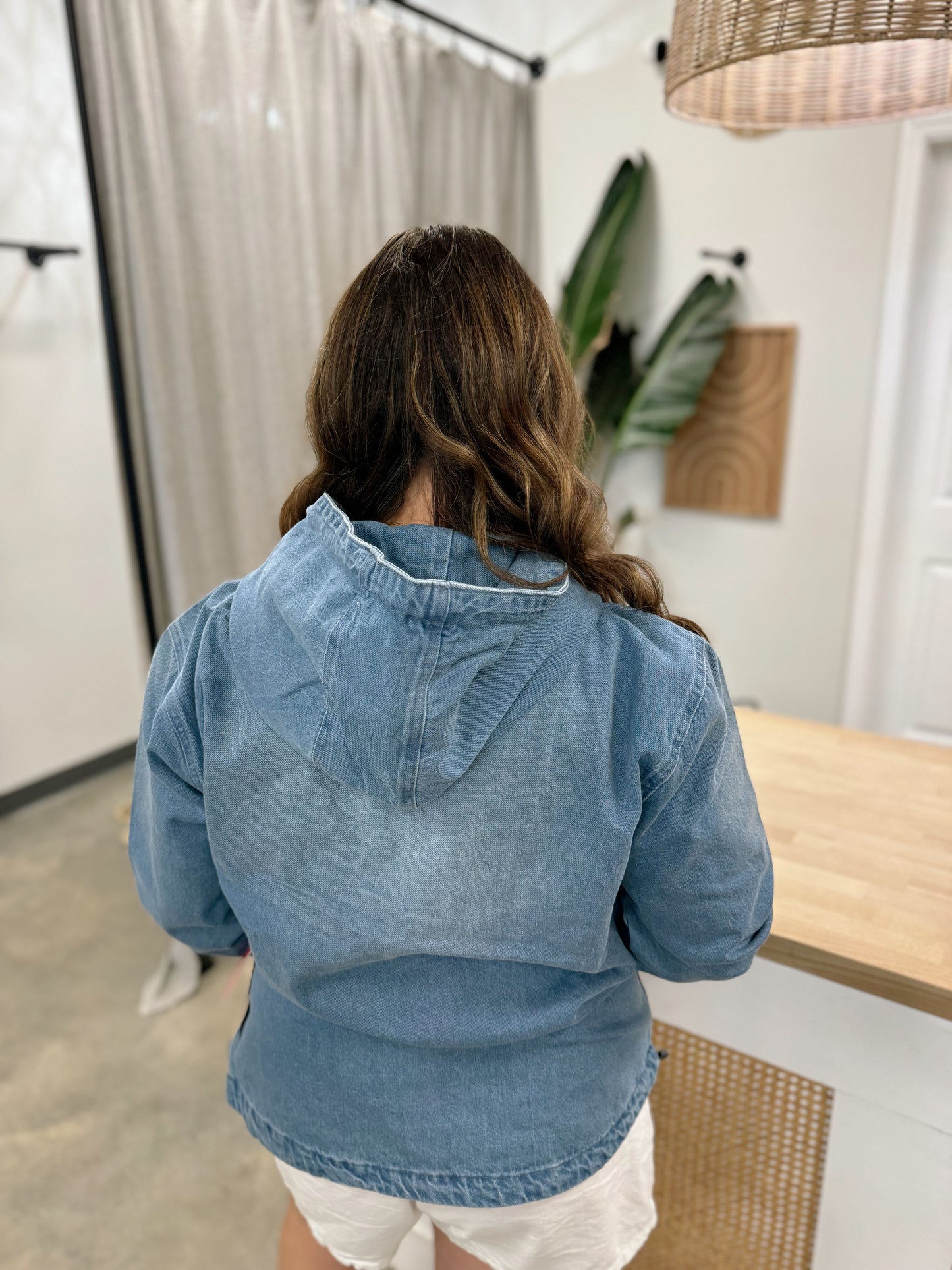 Fall on the Coast Denim Hoodie