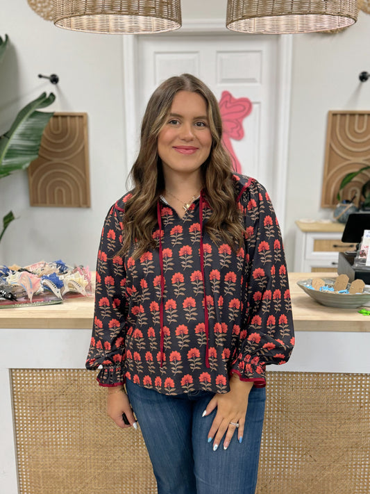 The Poppy Floral Jacquard Sweater