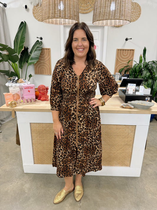Take A Walk On The Wild Side Midi Dress