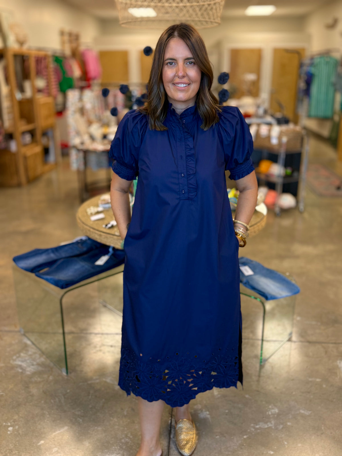 The Mckenzie Eyelet Midi Dress