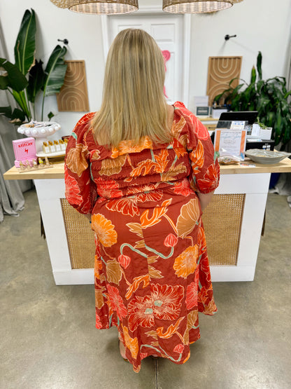 Terra Cotta Maxi Dress Curvy