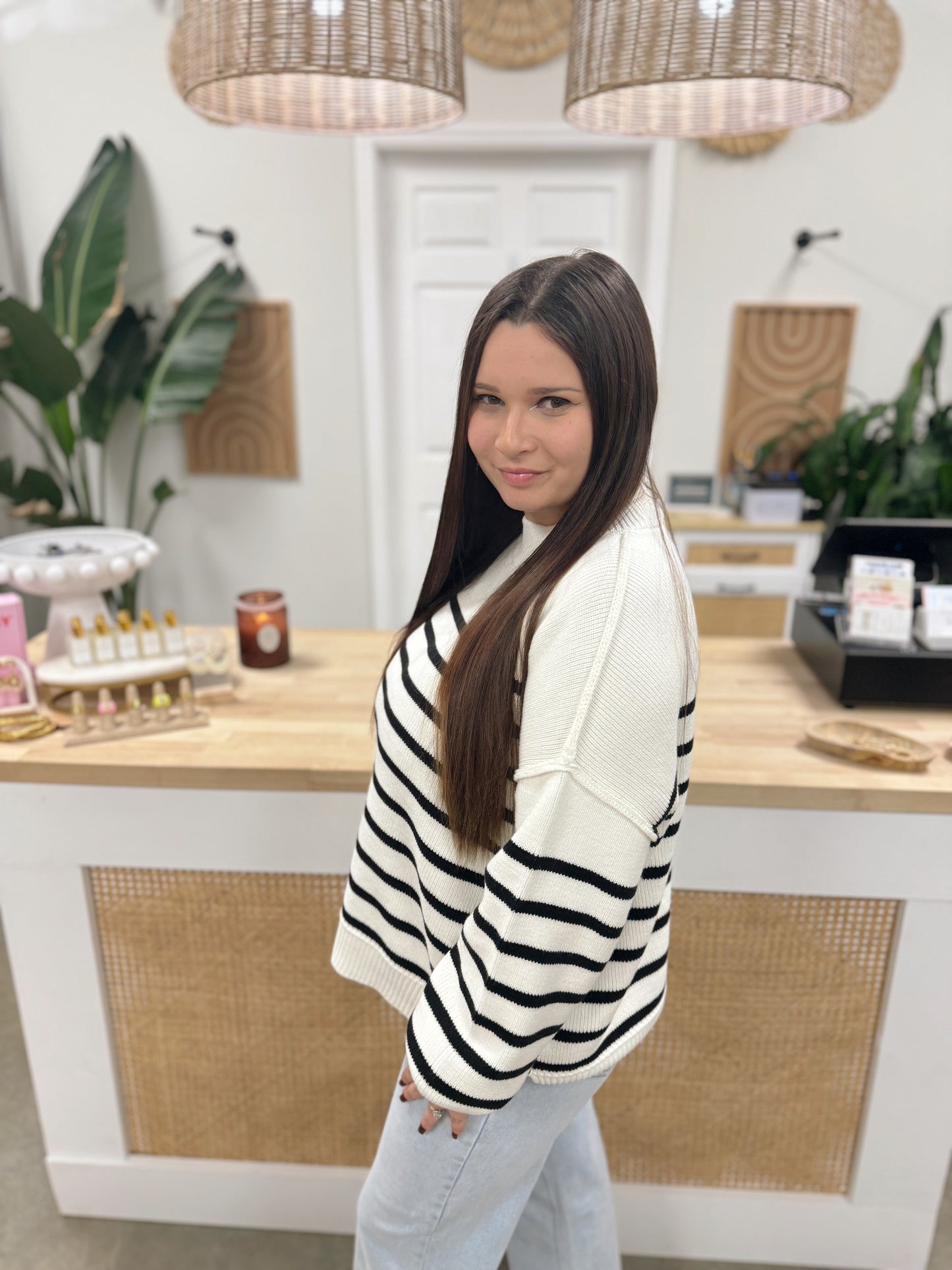 The Mollie Oversized Striped Sweater