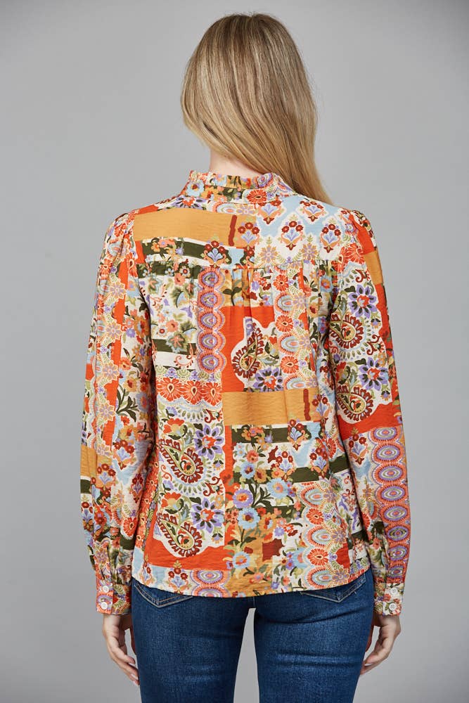 The Patchwork Ruffled Blouse